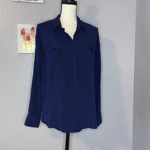 Rock & Republic blue pocketed button down shirt